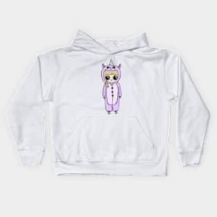 GhostlyAlpacaa in an Alpaca Onesie Kids Hoodie